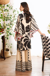 2-Pc Printed Raw-Silk Shirt with Trouser CPM-3-233